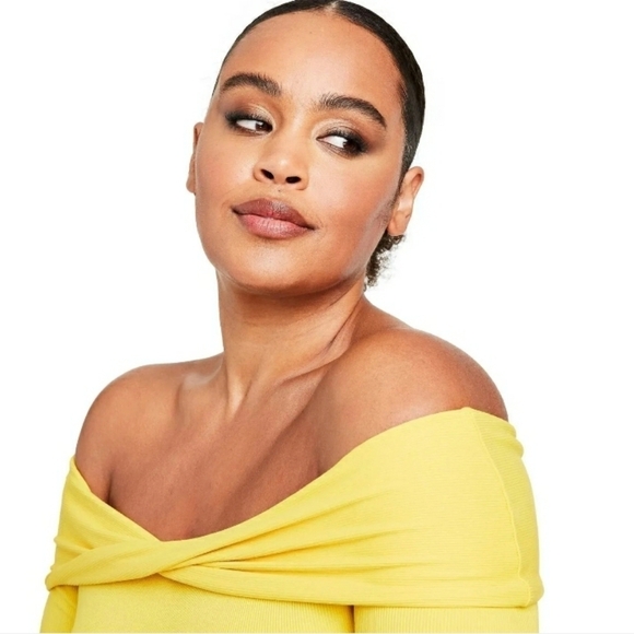 Sergio Hudson X Target Women's Size M Off the Shoulder Bodysuit Yellow - Picture 2 of 10